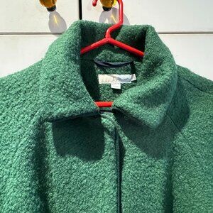 Green Boiled Wool Winter Weight Boden Coat Size 10 US